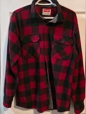 4/$67 Deal! Wrangler Red and Black Buffalo Plaid Shirt Jacket